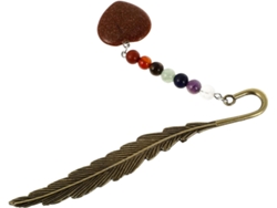 2 marcapáginas metálicos con borlas, accesorios de lectura.