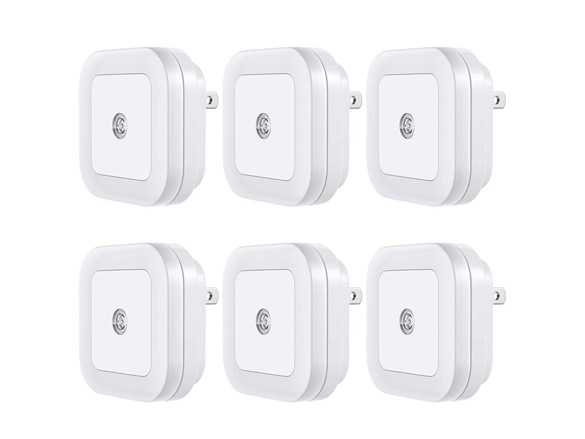 2026-6 Piezas Lámpara Nocturna Cuadrada Led Luz Blanca Suave Control Luz Para Dormitorio Pasillo