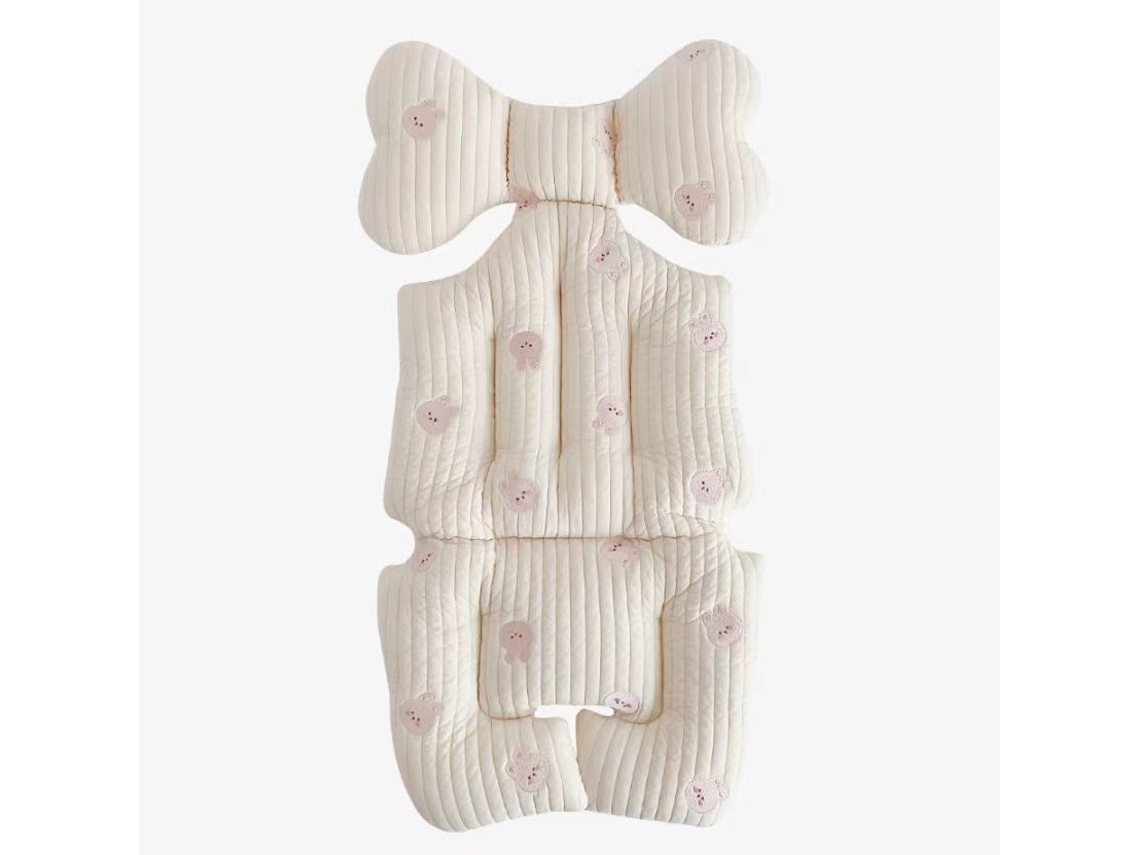 Cojín Para Asiento De Cochecito, Cojín Para Asiento De Coche De Bebé De Doble Cara, Transpirable Y Suave (cabeza De Conejo) Cuich