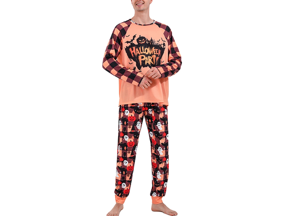 2026altiro-pijamas Familiares De Halloween Confortables Para Hombres Mujeres Niños Bebé Amarillo Claro Talla Xl Para Hombres