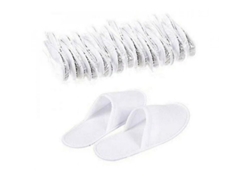 2026-zapatillas Desechables De Hotel Y Spa 20 Pares Tela Terry Suela Antideslizante Talla 27x10.5cm Unisex Blancas