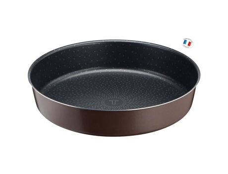 Bandeja redonda bolo TEFAL J1609602 24 cm castanho
