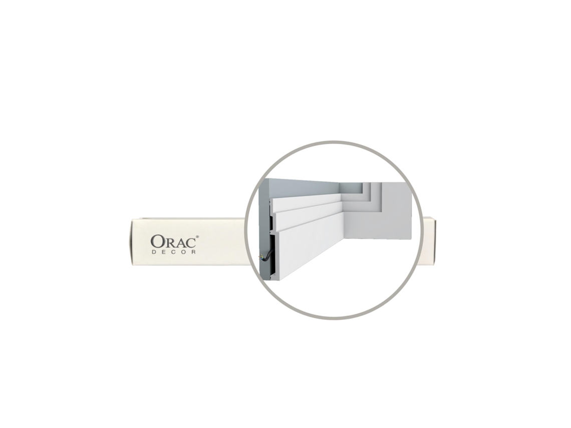 Caja de 8 piezas Orac Zocalo Profile 200x2,2x20 cm Sx181 Highline Orac Decor