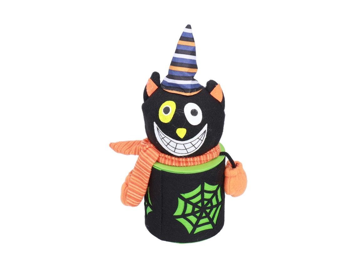 Cestas de dulces de Halloween con diseño de gato negro: ligeras y duraderas.