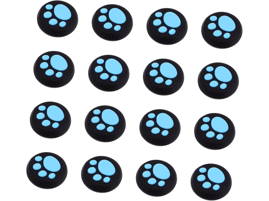 Juego de 16 protectores de silicona para joystick, con forma de garra de gato. Juego de 16 protectores de silicona para joystick, Gokoco.