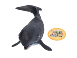 Ats-figura De Ballena Modelo Altamente Simulada Decoración Educativa De Escritorio Juguete Para Aprender Animales Marinos
