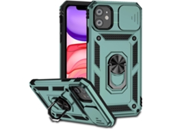 Funda protectora magnética AEUZWR a prueba de golpes para iPhone 11 con soporte para cámara en verde
