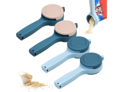 Cajones Selladores Para Bolsas De Plástico, 4 Piezas, Herramientas De Sellado Y Dispensación Con Tapa (azul + Rosa)