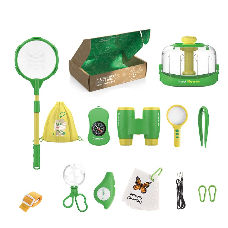 Set De Exploración Educativa Stem De 14 Piezas, Kit Para Atrapar Insectos Para Niños, Juguete Para Explorar La Naturaleza Al Aire Libre