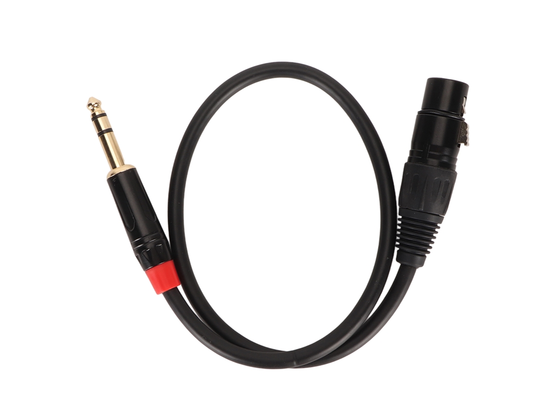 Cable Xlr Hembra A Trs De 3 Pines Xlr A Conector Estéreo Trs De 1 4 Pulg. Cable De Interconexión Balanceado De 0,5 M