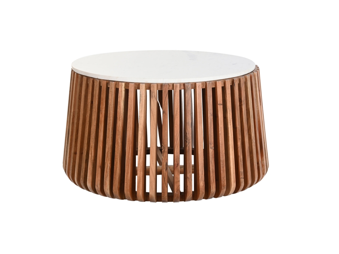 Mesa Centro Marmol Mango Blanco 85x85x45cm