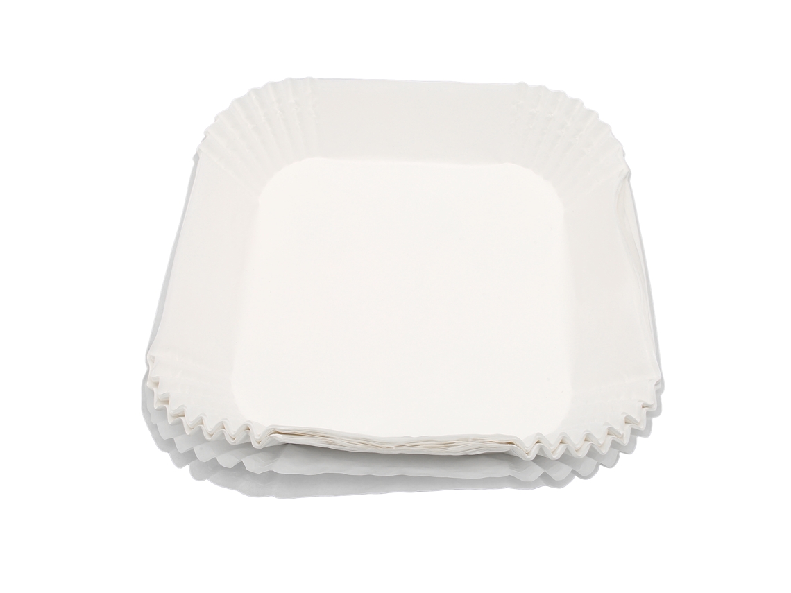 100 Bolsas De Papel Desechables Antiadherentes Resistentes Al Aceite Para Freidoras De 3 A 6 Litros, Color Blanco.