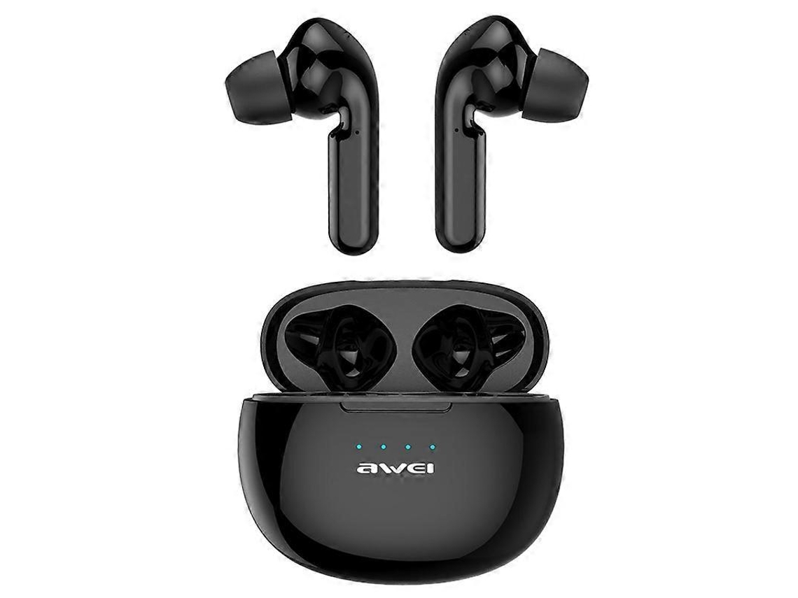 Auriculares deportivos inalámbricos Awei T15 Tws Bluetooth V5.0 con estuche de carga Hengrongshen (negros)
