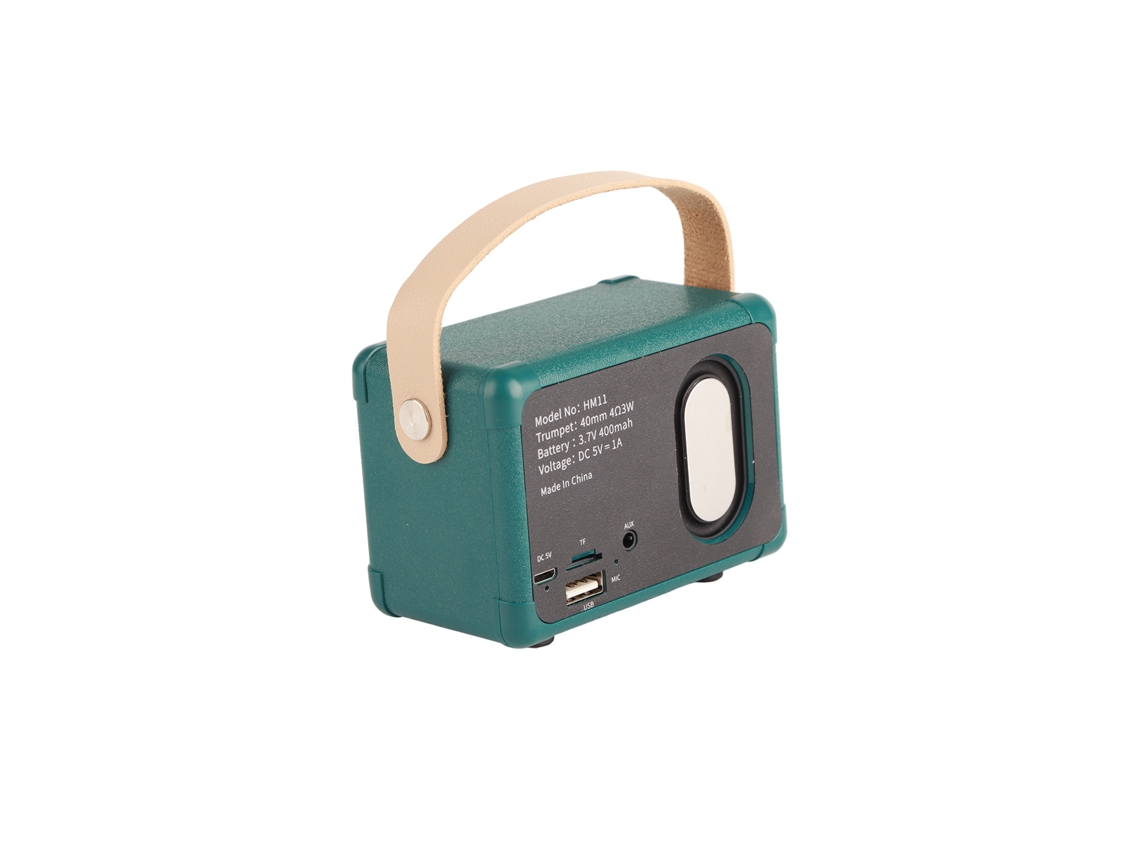 Mini Altavoz Bluetooth Inalámbrico Portátil De Estilo Retro Clásico Para Uso En Exteriores - Verde