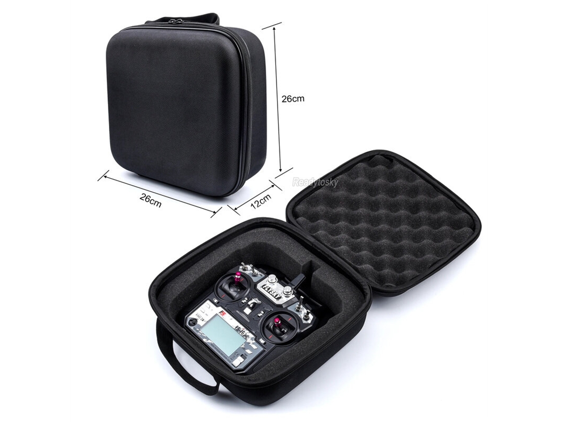 Negro Bolsa De Transporte Universal Impermeable De Nailon Eva Para Transmisores De Radio Futaba Wfly Radiolink At9s At10 Radiomaster Tx12