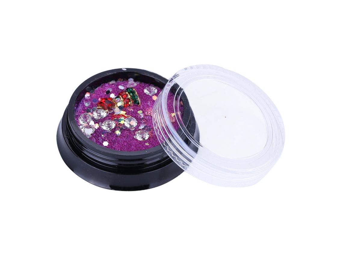 Decoração De Unhas Com Strass, Liga E Paillettes Para Natal - Mix Decalques De Manicure 04