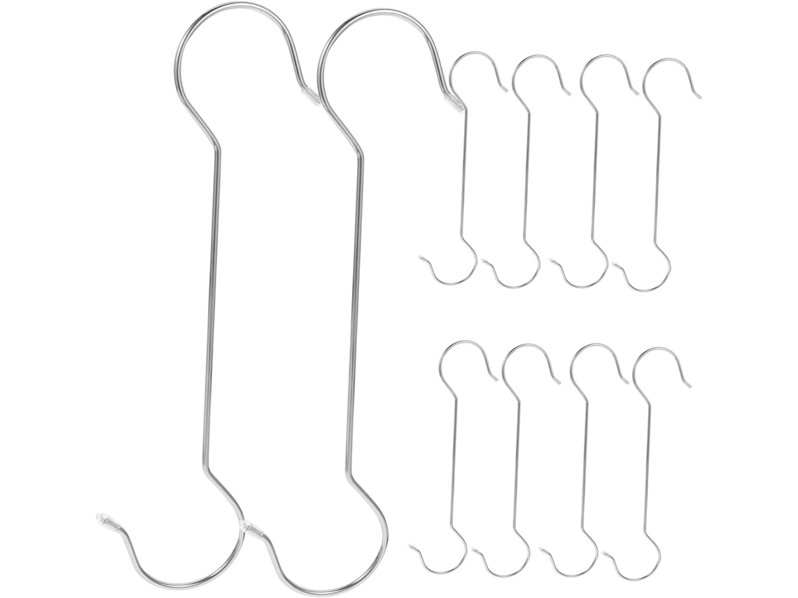 Inoomp 10 Ganchos Para Plantas En Forma De S De Acero Inoxidable De 30 Cm, Ganchos Grandess A La Intemperie Para