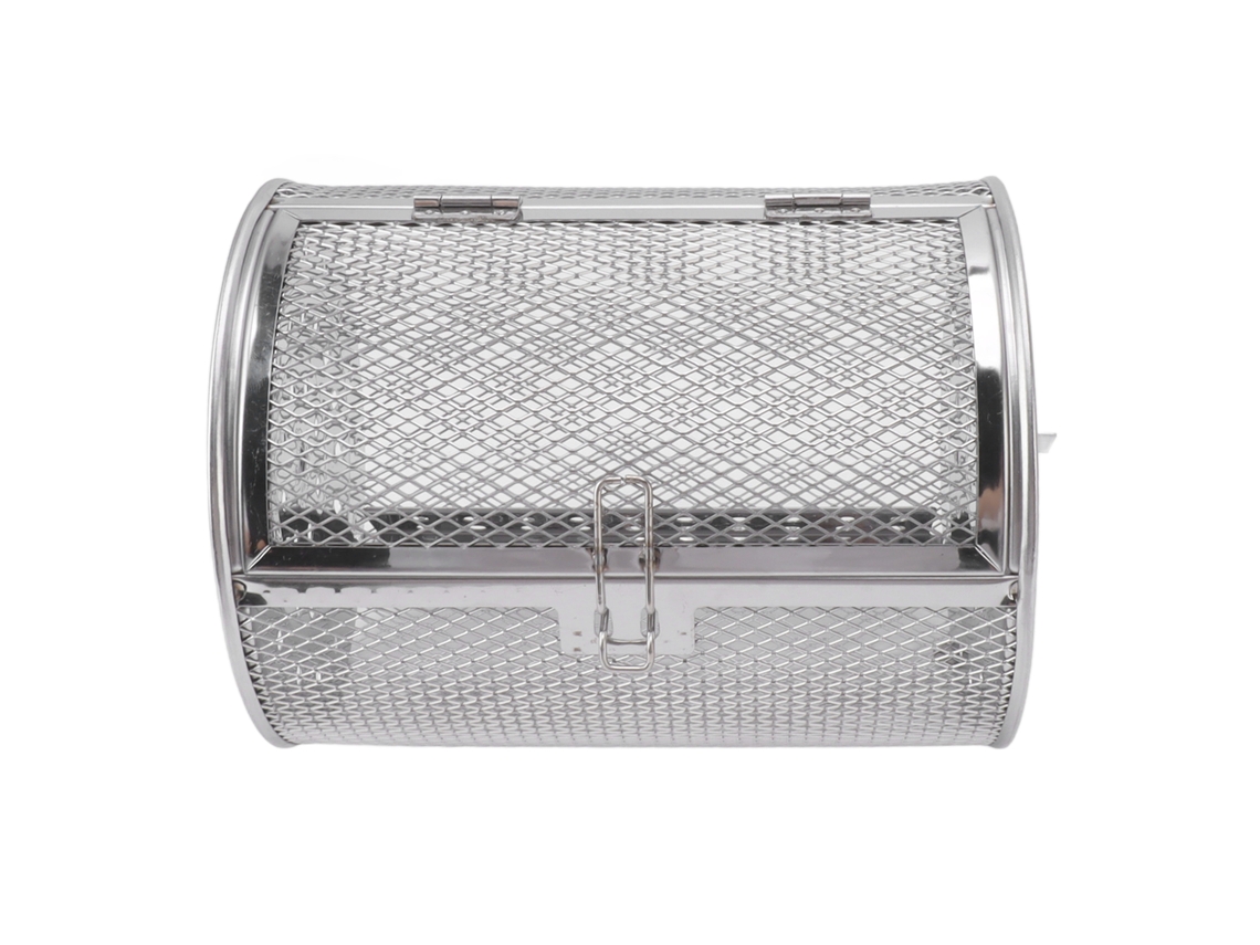 Cesta Giratoria De Acero Inoxidable Para Barbacoa, Ideal Para Verduras, Frutos Secos Y Otros Alimentos.
