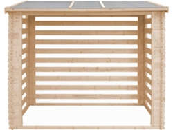 Refugio para Leña TIMBELA Leñero de Madera M202 con Cubierta Impermeable (4,3 M3)