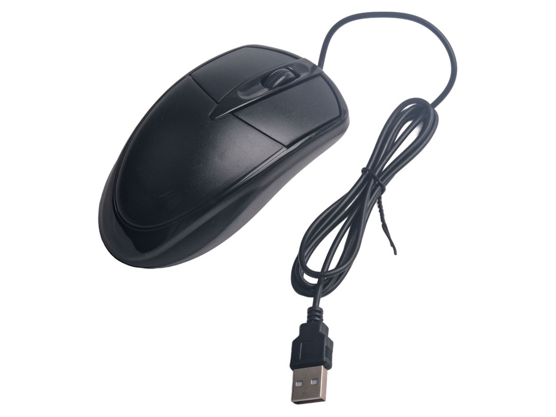 YIZHOOD E100 Ratón para Juegos con Cable USB Rueda de Desplazamiento de Rejilla de 1000 DPI para Computadora Portátil de Escritorio Accesorio para Juegos Negro