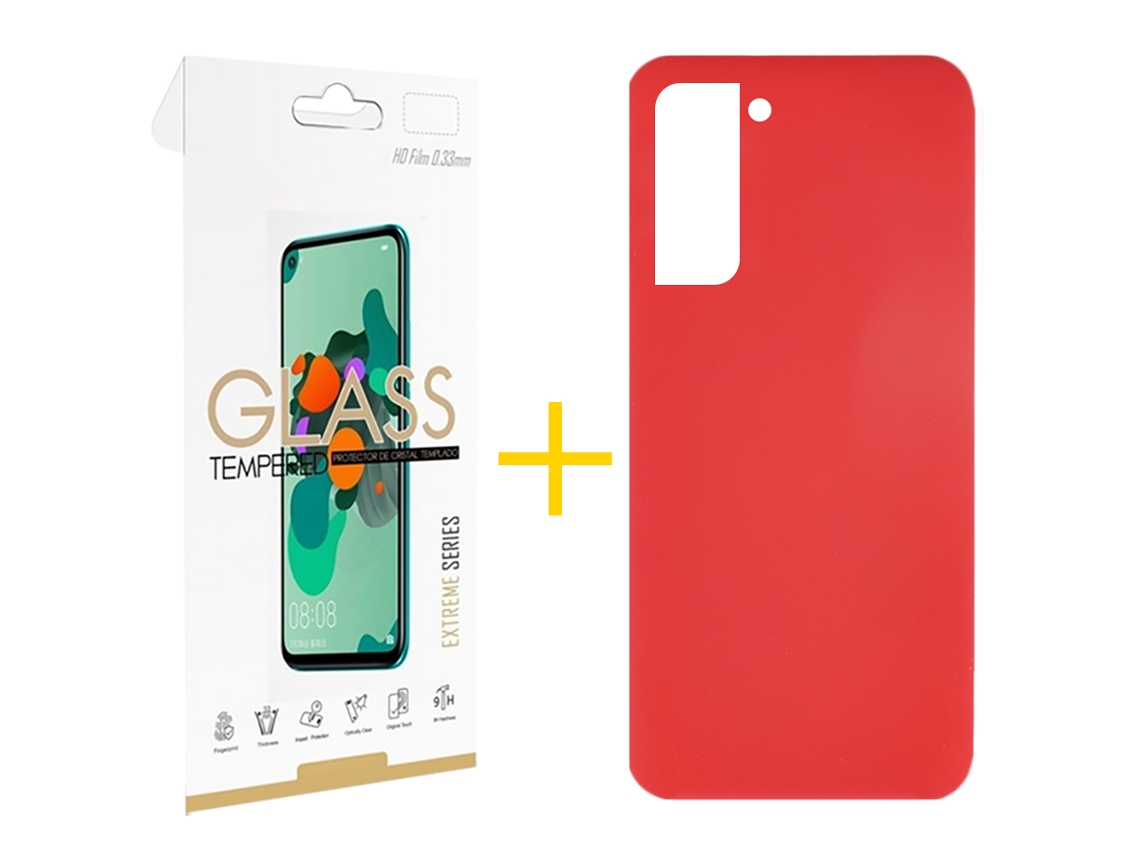 Conjunto de Protector de Pantalla para Samsung Galaxy S23+/S23 SKYHE Rojo (1un)