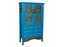 Armario WANDERLUST DECO (Madera - Azul - 100 x 43 x 170 cm)