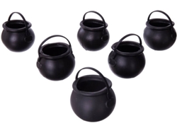 Cesta DISFRAZZES 6 Mini Calderos Negros (5 x 7 x 7 cm)