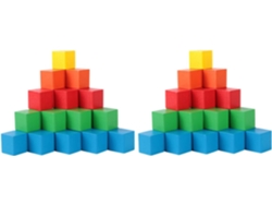 Juego De Rompecabezas De Cubos De Construcción De 40 Piezas, Cubo Educativo Para Niños Y Niñas