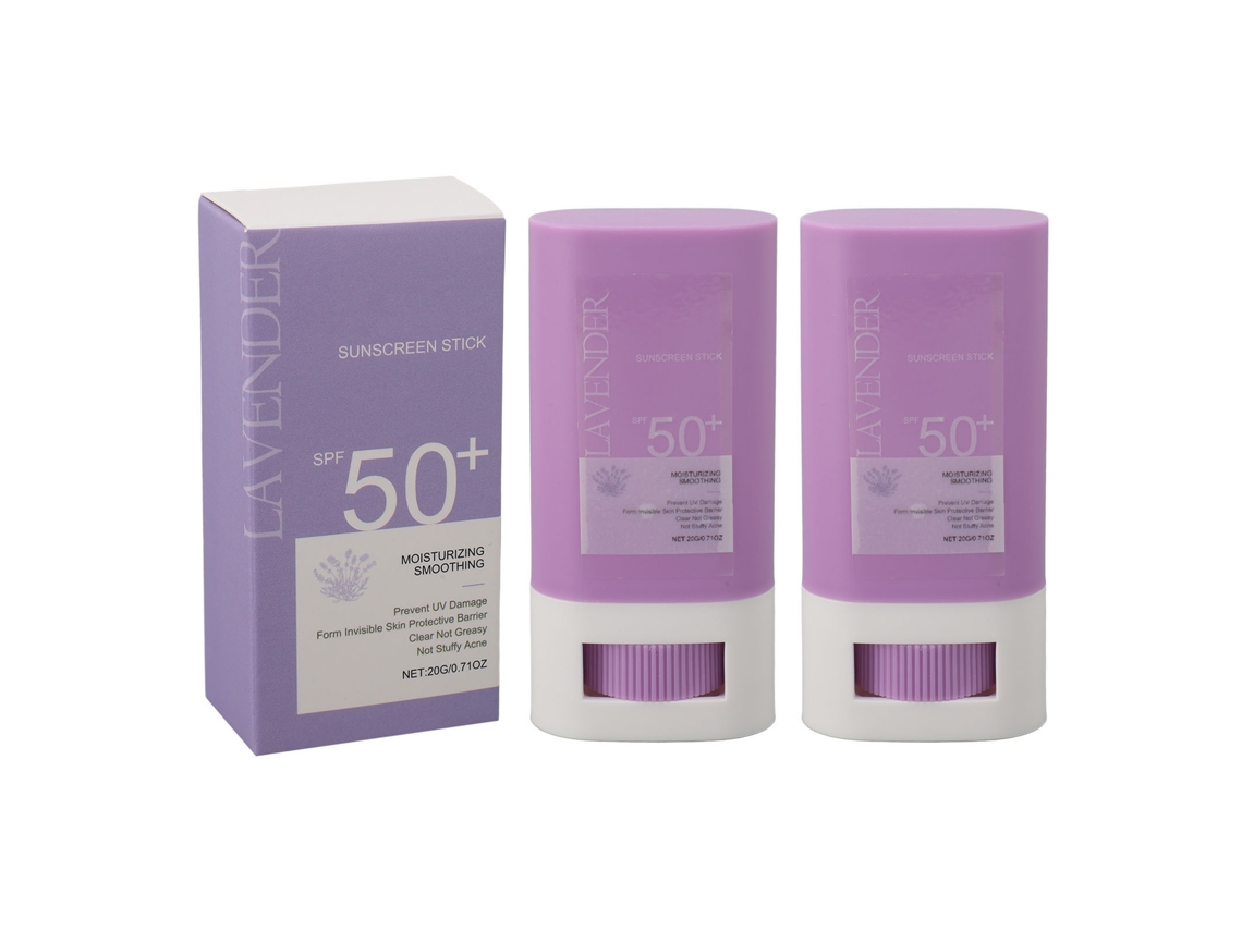 2pcs Protector Solar Barra Iluminador Hidratante SPF 50+ 20g