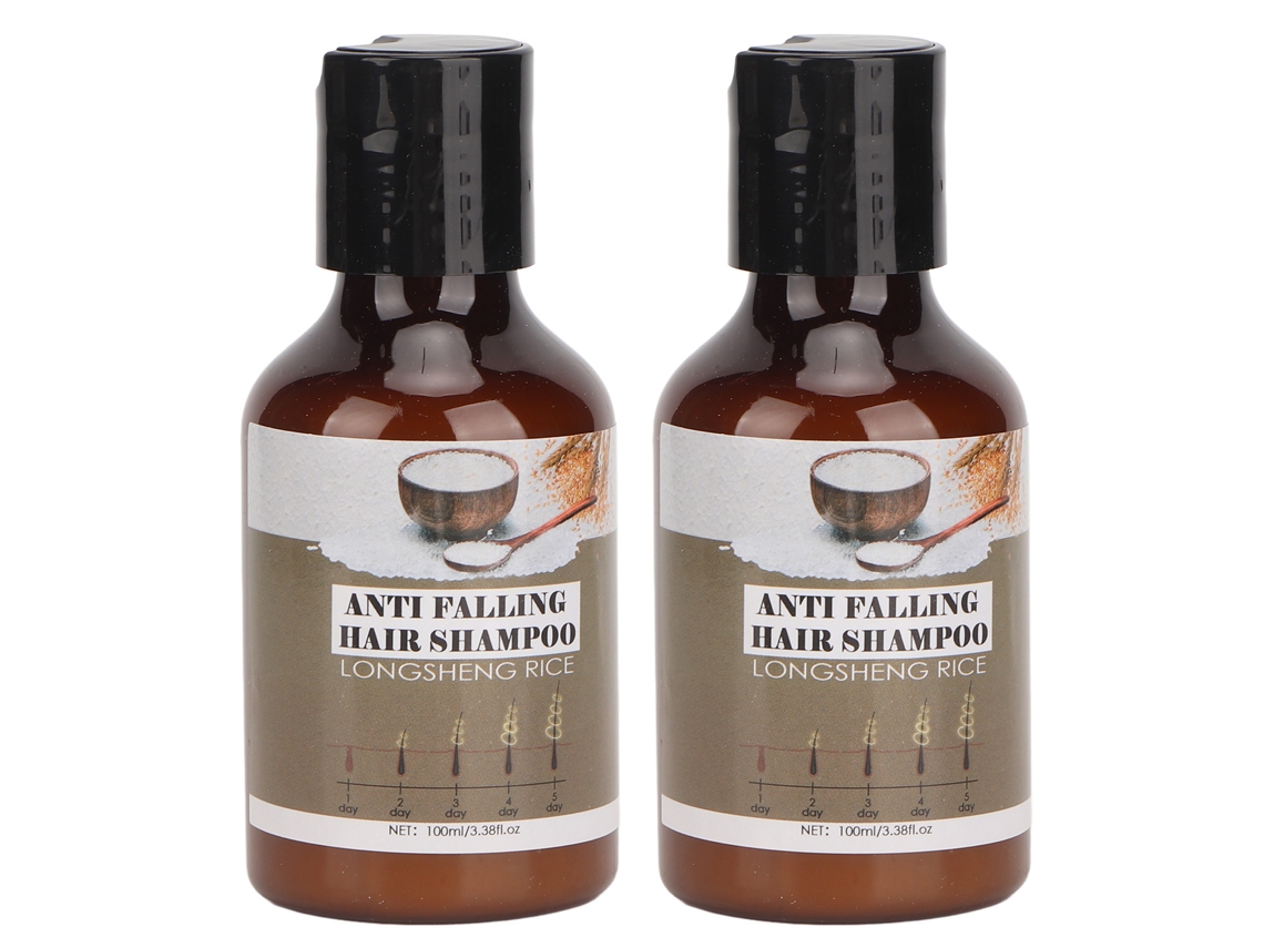 2pcs Champú De Agua De Arroz Para Cabello: Limpieza Profunda, Previene Caída, Hidrata Y Elimina Caspa 100ml