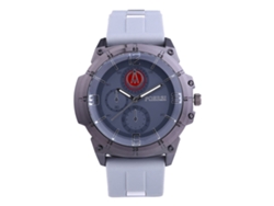 Relógio de pulso Vansvar Quartz com pulseira de plástico, escala com algarismos romanos, unissex, preto.