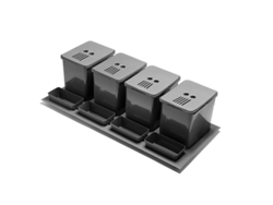 Cubo Basura Elegans M1000 4x16l 4b Antracita