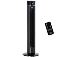Ventilador 2 En 1 Con Base Giratoria, 32x32x106,8 Cm, Negro