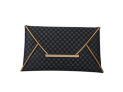 Bolso De Noche Elegante De Pu Para Mujer Con Estampado Moderno Para Fiestas Y Bodas, Negro, Talla F