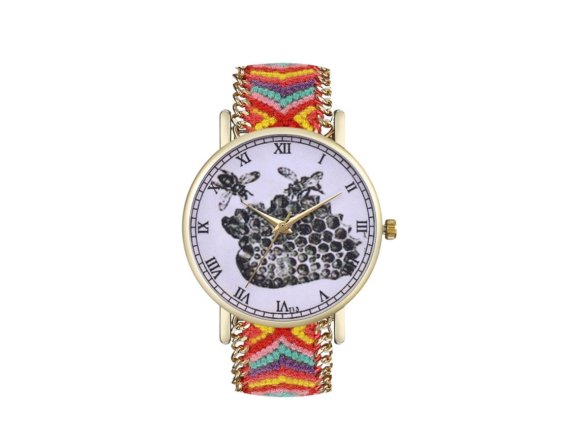 Reloj De Pulsera De Cuarzo Con Correa De Lana Sencilla Y Elegante T13-fg(5)