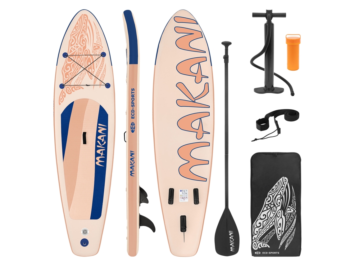 Tabla hinchable de paddle surf SUP Makani ECD 320 x 80 x 15 cm de PVC albaricoque