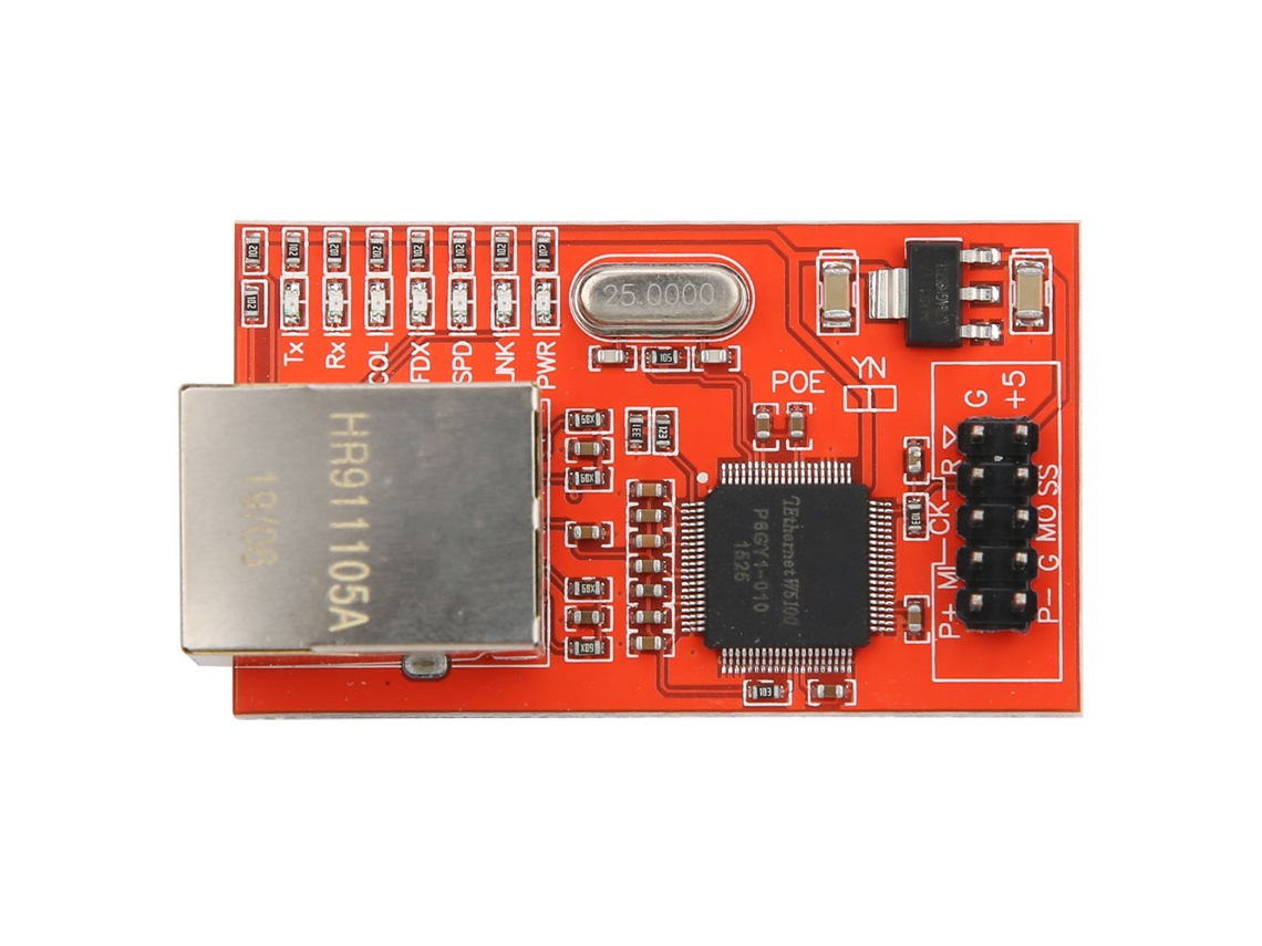 Tarjeta de expansión de red Ethernet multifuncional Velora-W5100 (2026) con conversión automática de polaridad.
