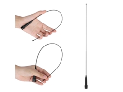 Antena Flexible Bnc Para Walkie-talkie, 10 W, Doble Banda Uv 144/430 Mhz Para Radio Bidireccional.