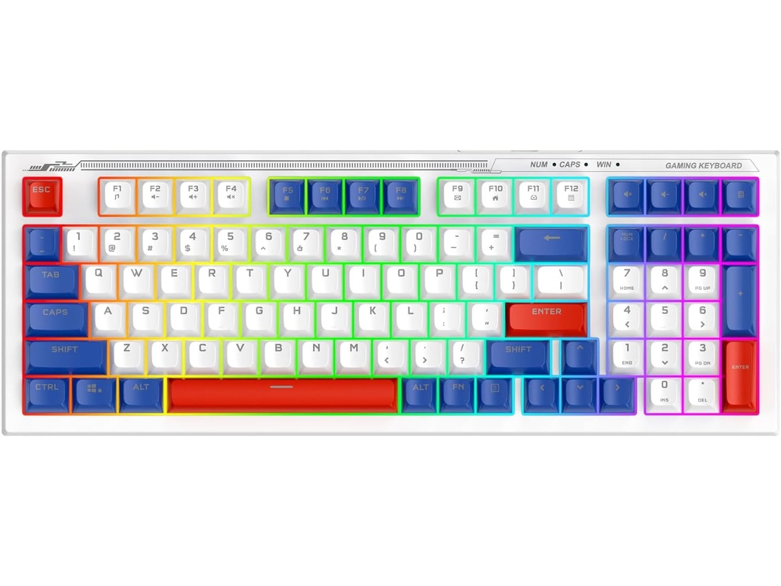 Combo Compacto De Teclado Y Ratón Para Juegos De 98 Teclas