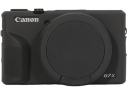 Estuche para cámara digital Canon PowerShot G7x Mark III con tapa de lente extraíble (negro)