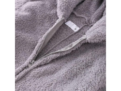 2026-pijama Entero Longo Caliente De Algodón Suave Con Cremallera Y Capucha Oídos De Gato F4871