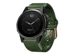 Correa Smartwatch para Garmin Fenix 5S 20mm Mujer Silicona con Punzón de Cordón (Verde Ejército)