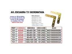 Avl escuadra 731-120x120 bicromatada (caja 50 unidades)