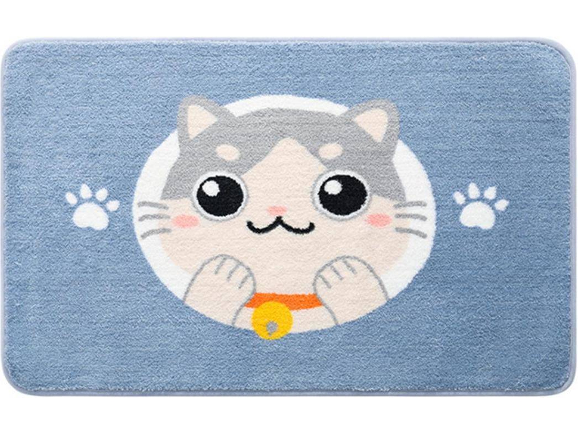 Alfombra de Baño WJS Gato (Azul - 50 x 80 cm)