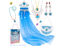Juguete Infantil Regalo Juego De Rol Varita Mágica Corona Bolsa Collar Pendientes Anillo Princesa Capa Traje Yuysan Sp10 7c
