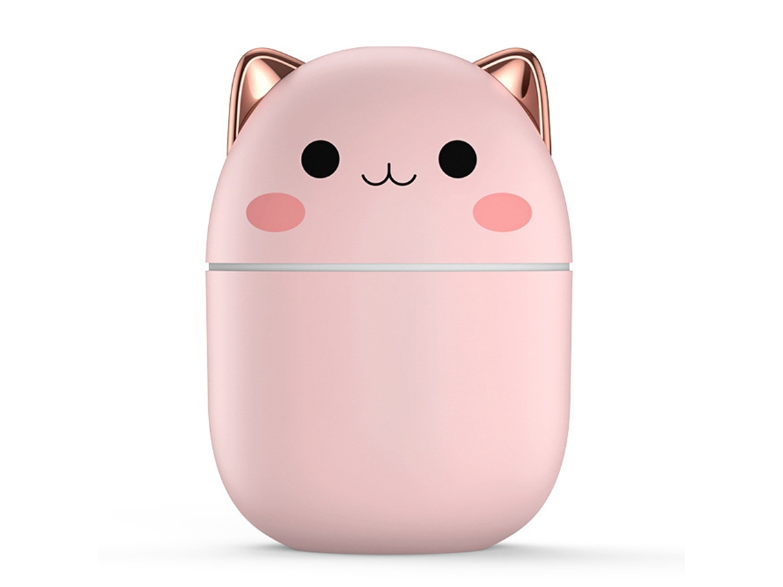 Humidificador para gatos de 250 ml, 2 modos de niebla, luz nocturna, silencioso.
