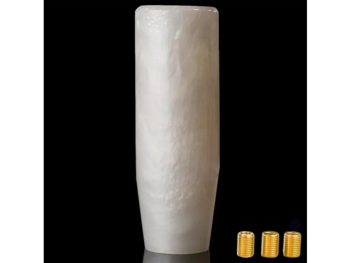 Pomo De Palanca Cambios Estilo Mármol Universal Jdm Para Automóviles, 12 Cm, Cambio Manual (blanco)