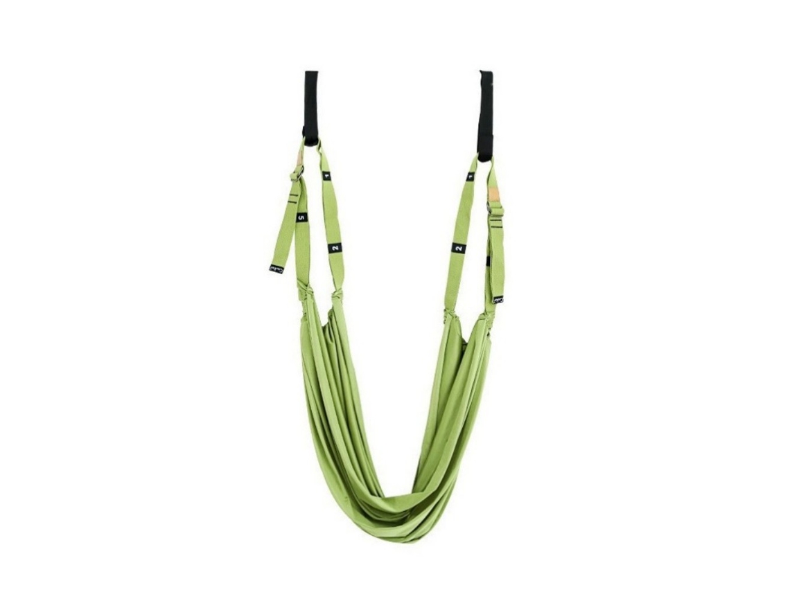 Cuerda Verde para Yoga Aéreo en Casa, Equipo de Suspensión para Ejercicios y Banda Elástica para Estiramiento de Yoga PAPRIKA