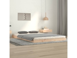 Estructura de cama sin colchón madera de pino maciza 120x200 cm