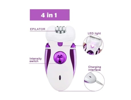 Depiladora facial para mujer Kit de depilación facial Removedor de vello para todo el cuerpo Afeitadora eléctrica Maquinilla de afeitar Recortadora...